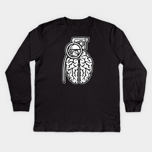 Brain Grenade Kids Long Sleeve T-Shirt